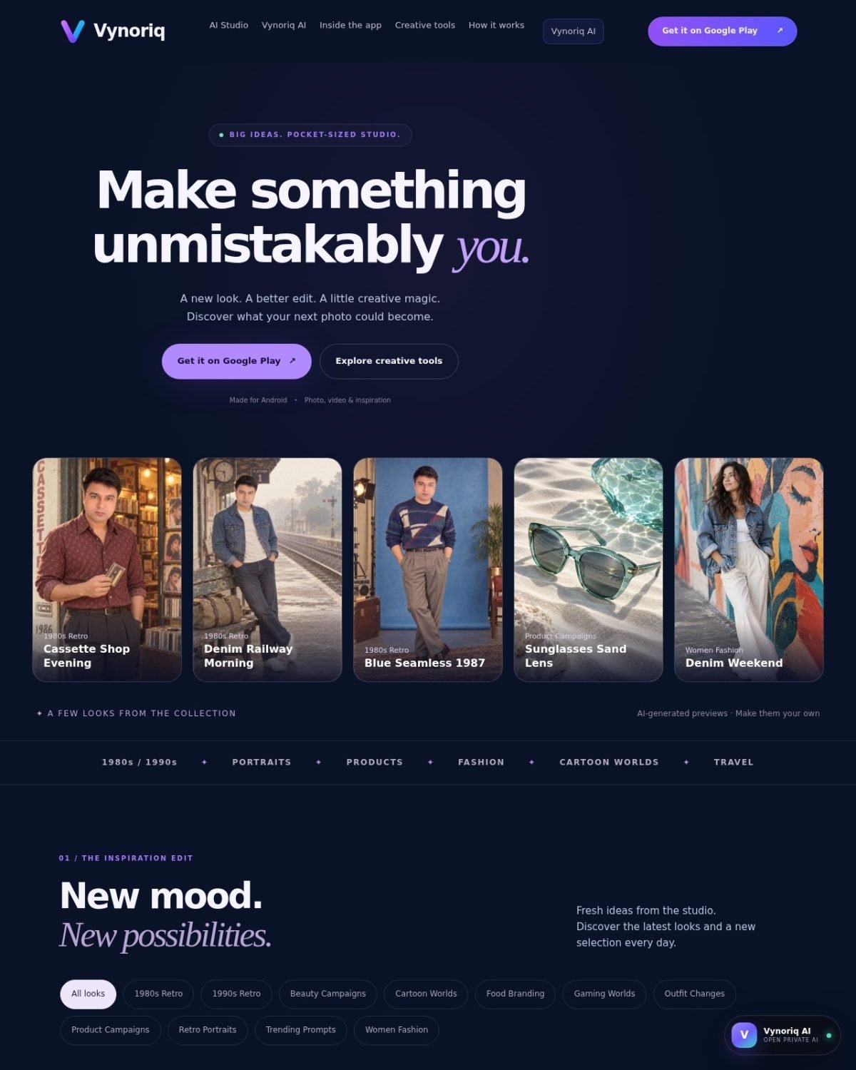Vynoriq Web Platform — website preview